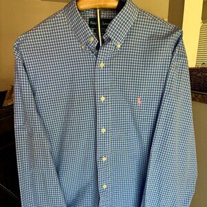 Very stylish Ralph Lauren Polo casual button down shirt 16 1/2 neck